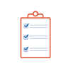 Icon showing a document with a checkmark representing verified results