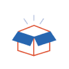 Blue circular icon with an upward arrow indicating progress or growth