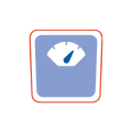 Abstract icon representing a cancer cell in a modern flat design style